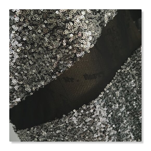 ASOS CURVE All Over Sequin With Mesh Inserts Mini Dress Sz 18 NWT - Picture 9 of 16